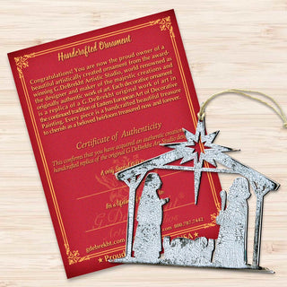 Rustic Rising Star Nativity Wooden Ornaments by G. DeBrekht - Nativity Holiday Decor - 8198851