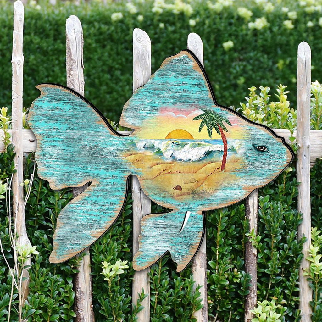 Fish Coastal Outdoor Decor Large Ornament by G. DeBrekht - Coastal Holiday Decor - 8198534M