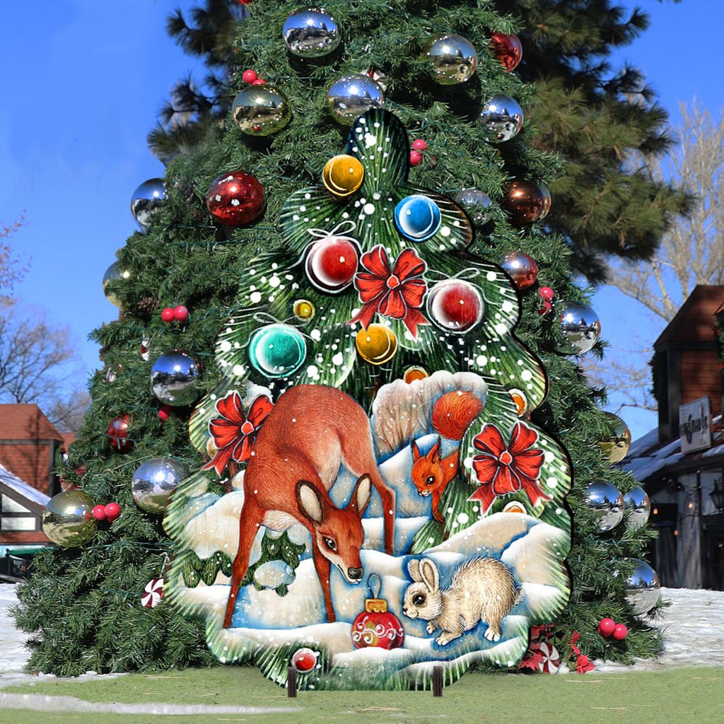 Forest Friend Tree Christmas Outdoor Decor by G. DeBrekht - Christmas Santa Snowman Decor - 8119182F