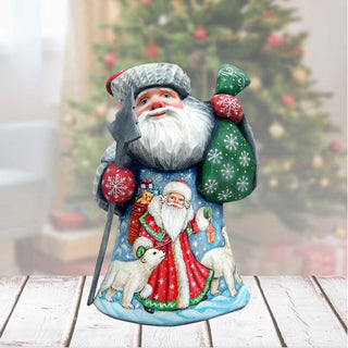 Mrs. Mr. Santa Hand-Painted WOODCARVED Masterpiece by G. DeBrekht - Christmas Decor - 8215018 *** PRE-ORDER - Handmade Just for You! ***