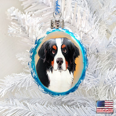 Mamas Best Friend Rescue Dog Mercury Glass Ornament by G. DeBrekht - Pets Dog and Cats Decor - 774011