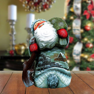 Old World walking Hand-Painted WOODCARVED Masterpiece by G. DeBrekht - Christmas Decor - 821514 *** PRE-ORDER - Handmade Just for You! ***