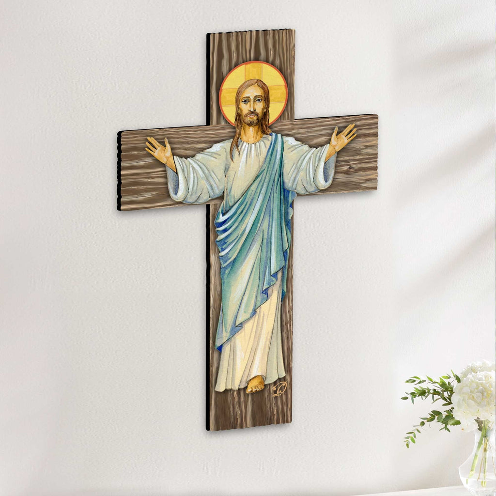 Jesus Cross Outdoor Decor by G. DeBrekht - Nativity Holiday Decor - 8191166-2F