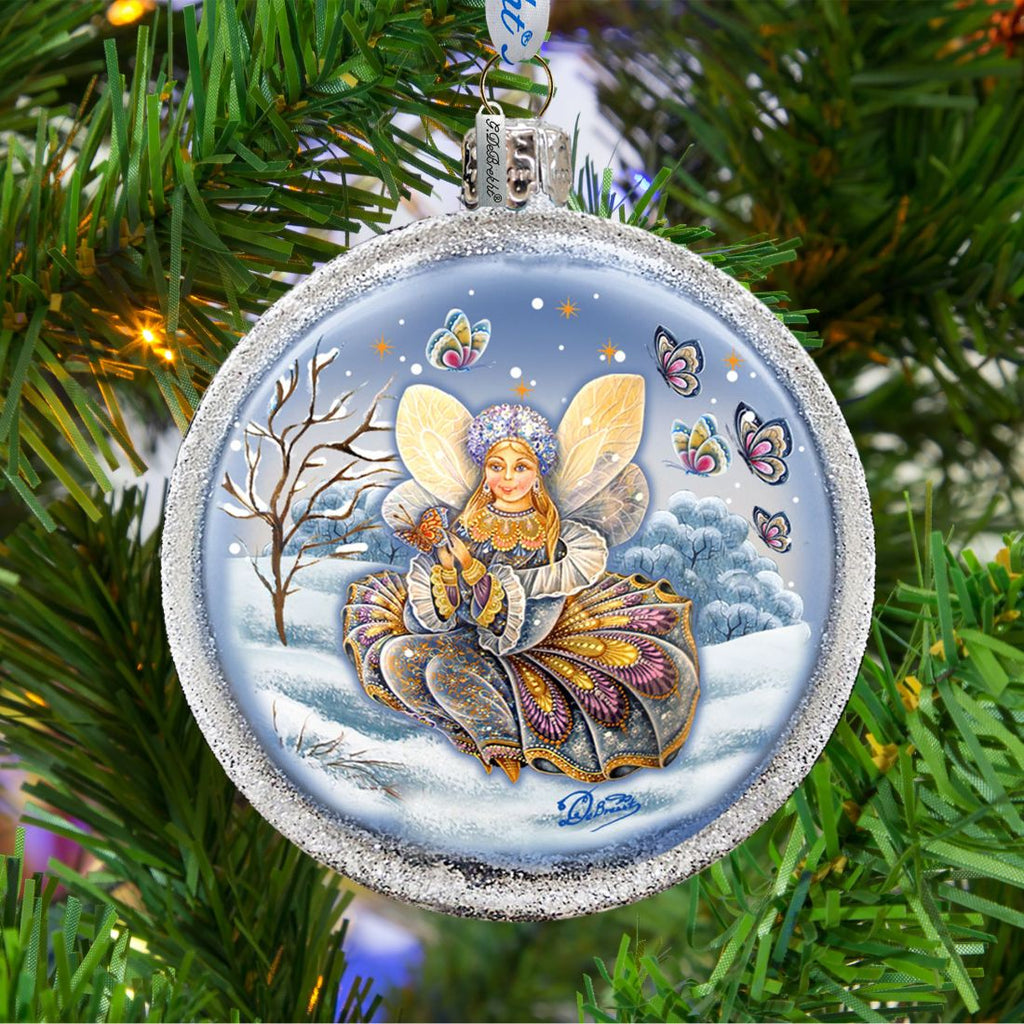 Fairy Girl Ball Glass Ornament by G. DeBrekht - Christmas Decor - 73562