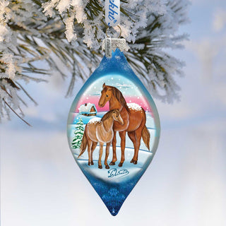 Riding Family Drop Glass Ornament by G. DeBrekht - Christmas Decor - 757-002