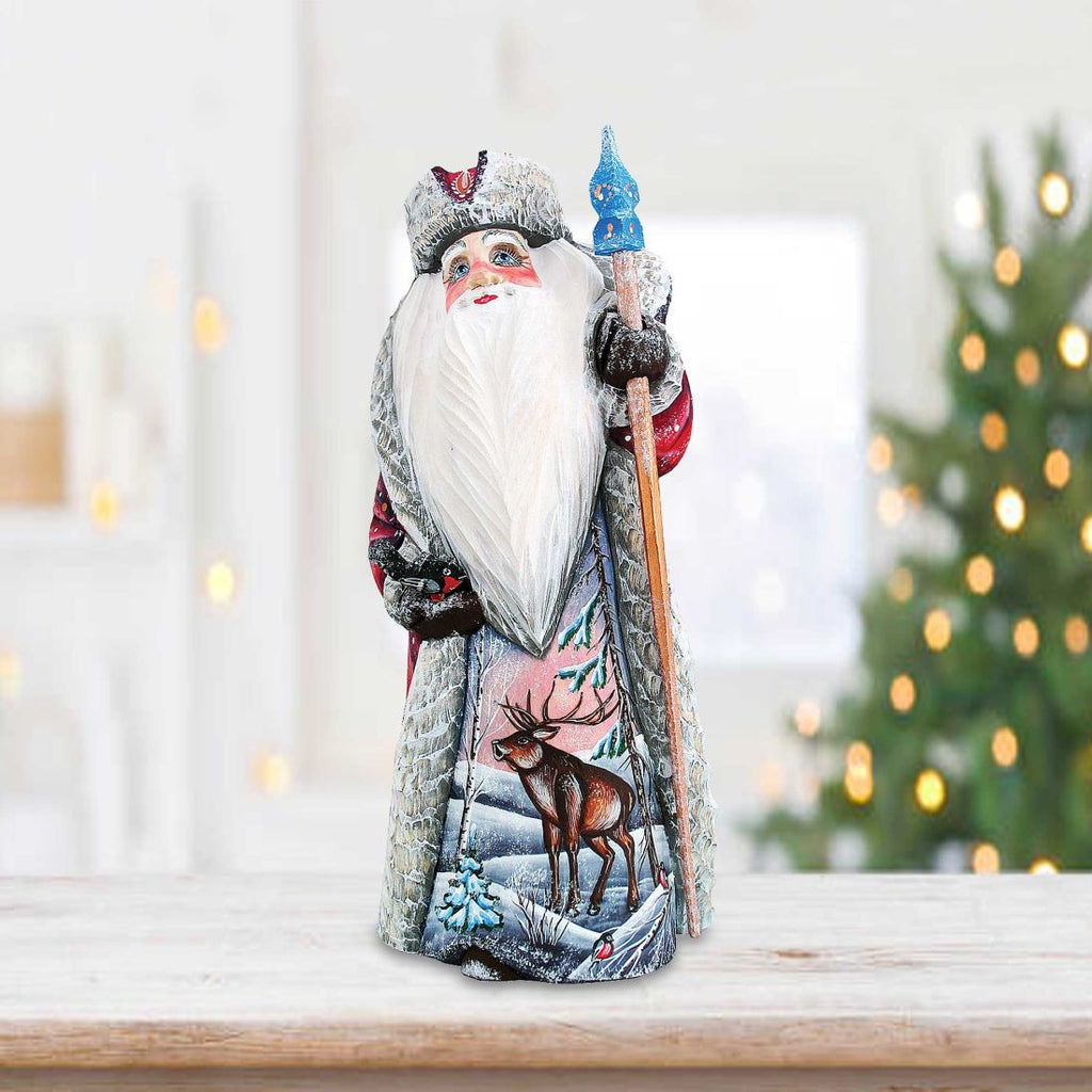 Merry Wonder Santa Hand-Painted WOODCARVED Masterpiece by G. DeBrekht - Wildlife Holiday Decor - 8218452 *** PRE-ORDER - Handmade Just for You! ***