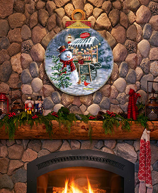 Hot Chocolate Stand - Frosty Fun Holiday Door Decor by D. Gelsinger - Christmas Santa Snowman Decor - 8611087H-DG