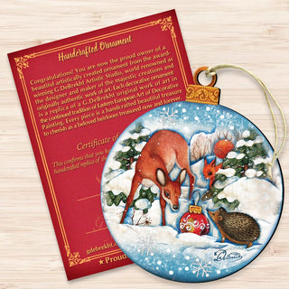 Forest Friends Ball Wooden Ornaments by G. DeBrekht - Wildlife Holiday Decor - 8173412