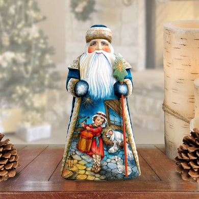 Drummer Boy Santa Hand-Painted WOODCARVED Masterpiece by G. DeBrekht - Nativity Holiday Decor - 243017 *** PRE-ORDER - Handmade Just for You! ***