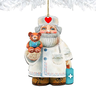 Teddy Bear Doctor Wooden Ornaments by G. DeBrekht - Christmas Santa Snowman Decor - 8151923