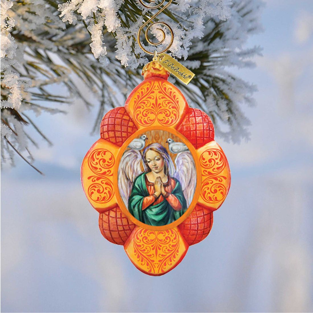Guardian Angel Sculpted Hand-Painted Christmas Ornament by G. DeBrekht - Nativity Holiday Decor - 610831