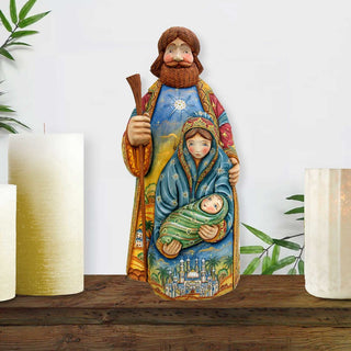 Nativity The Holy Family Hand-Painted WOODCARVED Masterpiece by G. DeBrekht - Nativity Holiday Decor - L265100 - SPECIAL ORDER *** PRE-ORDER - Handmade Just for You! ***