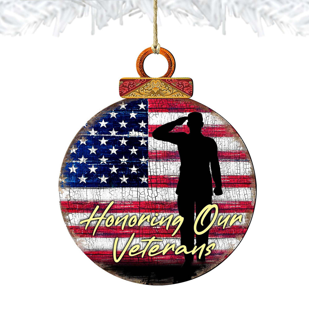 Veterans Honor Ball Wooden Ornaments by G. DeBrekht - International Decor - 8187103