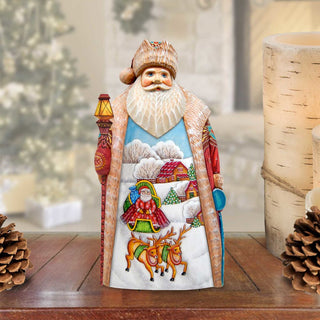 Santa with Goose Hand-Painted WOODCARVED Masterpiece by G. DeBrekht - Christmas Decor - 821811