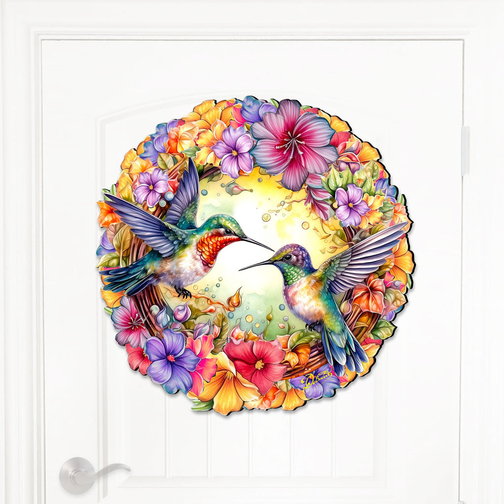 Hummingbirds Holiday Door Decor by G. Debrekht - Christmas Decor - 8652804H