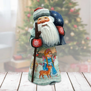 Reindeer Santa Hand-Painted WOODCARVED Masterpiece by G. DeBrekht - Christmas Decor - 82150924 *** PRE-ORDER - Handmade Just for You! ***