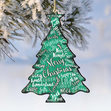 Merry Christmas Tree Ornament by Nature Wonders - Christmas Decor - 81988122