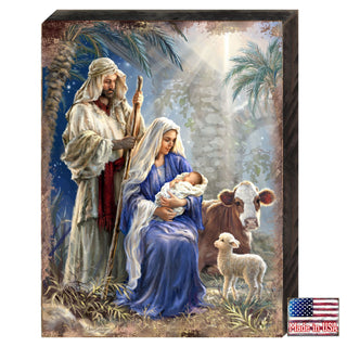 Holy Night Wooden Wall Art by D. Gelsinger - Nativity Holiday Decor - 95631B-1618