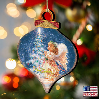 Light of Christmas Angel Wooden Ornaments by Gelsinger - Nativity Holiday Decor - 8031152-0703