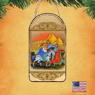 Flight to Egypt Religious Orthodox Sacred Icon Ornament - Inspirational Icon Decor - 87016