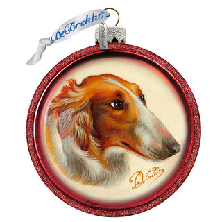Dog Best Friend Cut Ball Glass Ornament by G. DeBrekht - Christmas Decor - 764-019