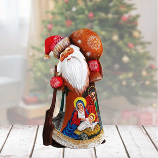 Nativity Santa Hand-Painted WOODCARVED Masterpiece by G. DeBrekht - Nativity Holiday Decor - 8214473 *** PRE-ORDER - Handmade Just for You! ***