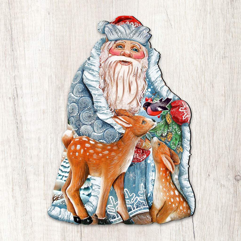 Winter Treasure Christmas Door Decor by G. DeBrekht - Christmas Santa Snowman Decor - 8114500H