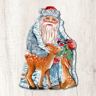 Winter Treasure Christmas Door Decor by G. DeBrekht - Christmas Santa Snowman Decor - 8114500H