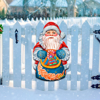 Birdie Santa Christmas Door Decor by G. DeBrekht - Christmas Santa Snowman Decor - 8117902H