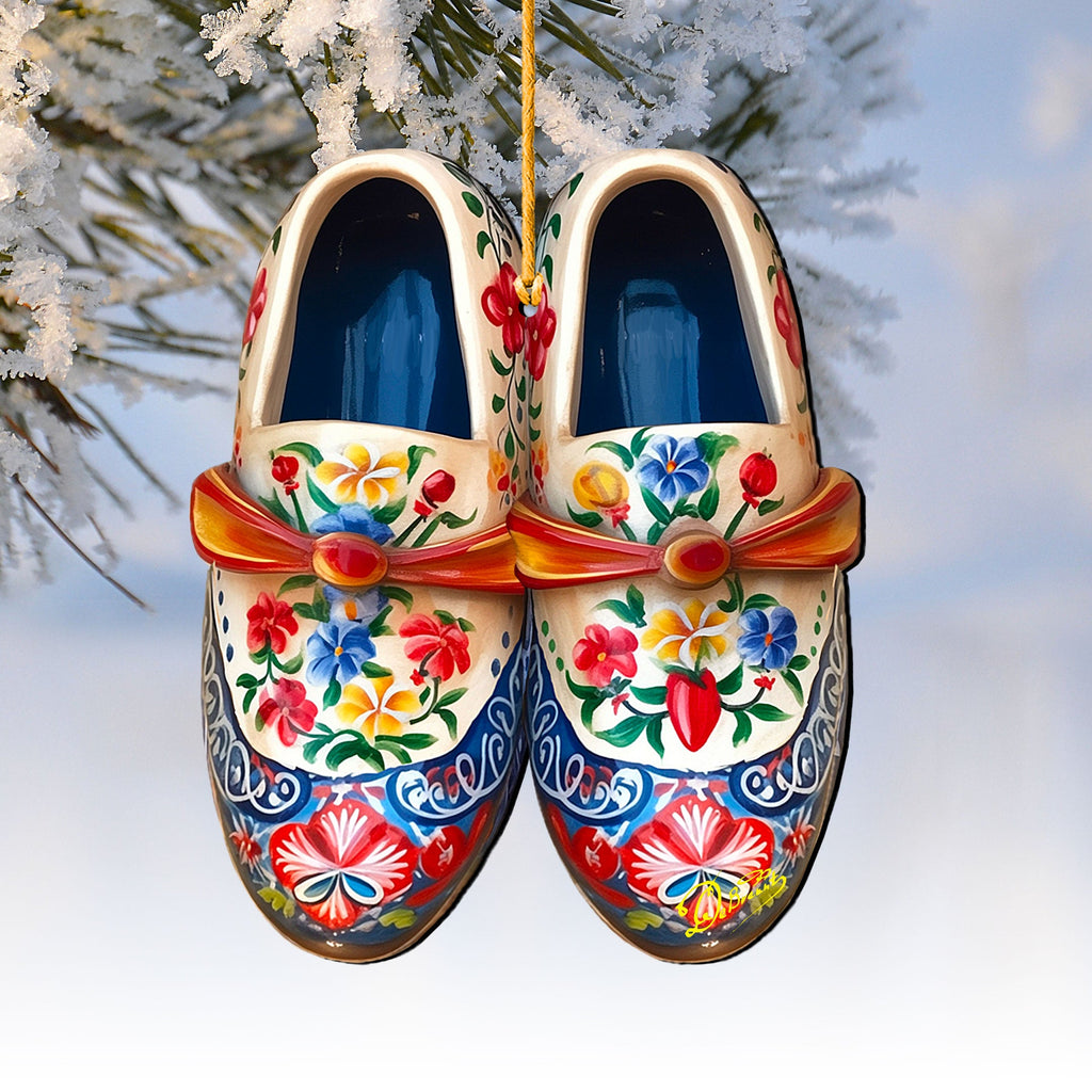 Danish Shoes Decorative Wooden Ornaments by G. Debrekht - Love Family Decor - 8688310