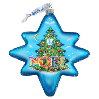 North Star Glass Ornament by G. DeBrekht - Christmas Santa Snowman Decor - 755-014