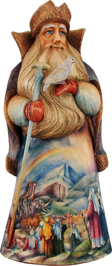 Nostalgic Noah ark Santa, Hand-Painted WOODCARVED Figurine L291734 by G. DeBrekht - SPECIAL ORDER