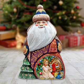 Santa Christmas Miracle Hand-Painted WOODCARVED Masterpiece Figurine by G. DeBrekht - Christmas Decor - 8206016