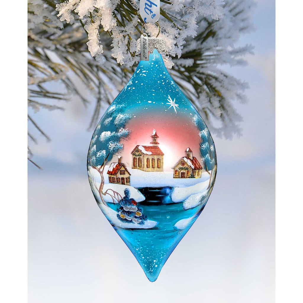 Winter House Glass Ornament by G. DeBrekht - Christmas Decor - 74174