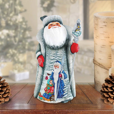 Time with Santa Hand-Painted WOODCARVED Masterpiece by G. DeBrekht - Christmas Decor - 2821458 *** PRE-ORDER - Handmade Just for You! ***
