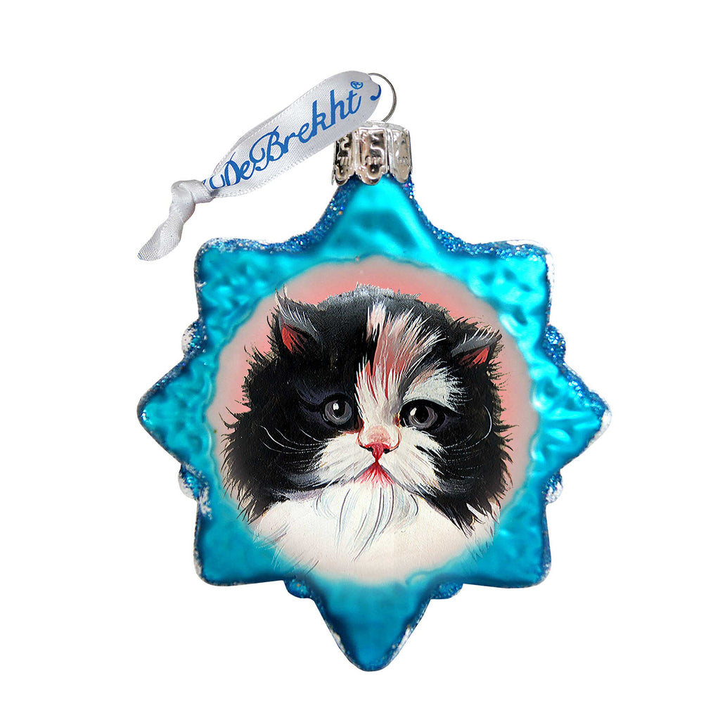 Calico Girl Mercury Glass Ornament by G. DeBrekht - Pets Dog and Cats Decor - 774020