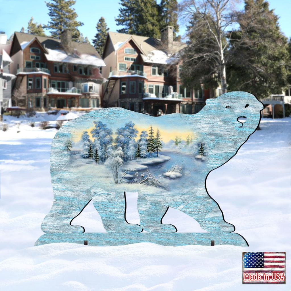 Polar Bear Wildlife Outdoor Decor by G. DeBrekht - Wildlife Holiday Decor - 8198225F