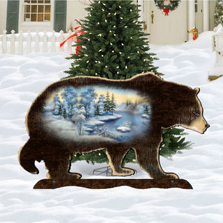 Black Bear Wildlife Outdoor Decor by G. DeBrekht - Wildlife Holiday Decor - 8198215F
