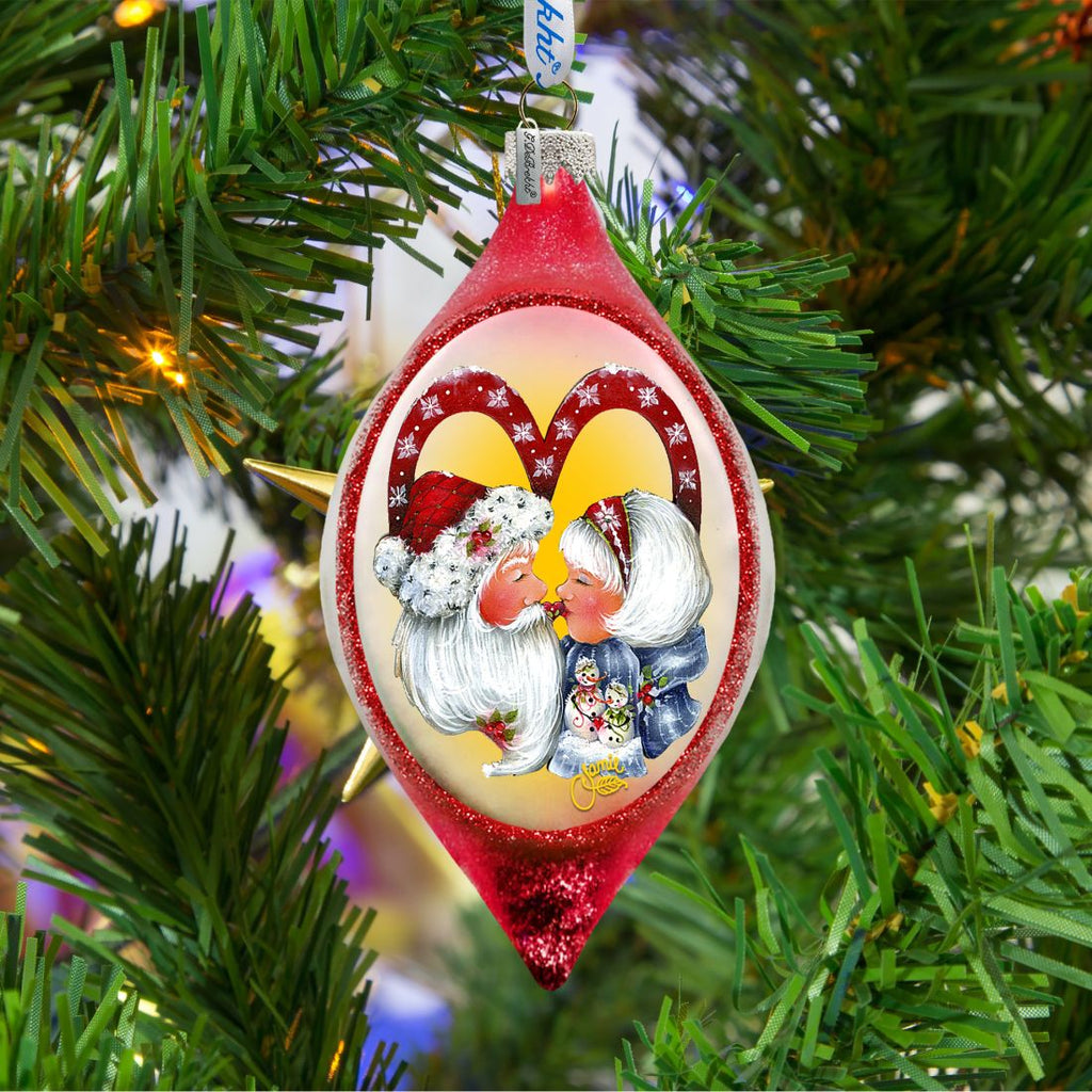 Merry Kissmas Glass Ornament by Jamie Mills-Price - Christmas Decor - 757-302-MP