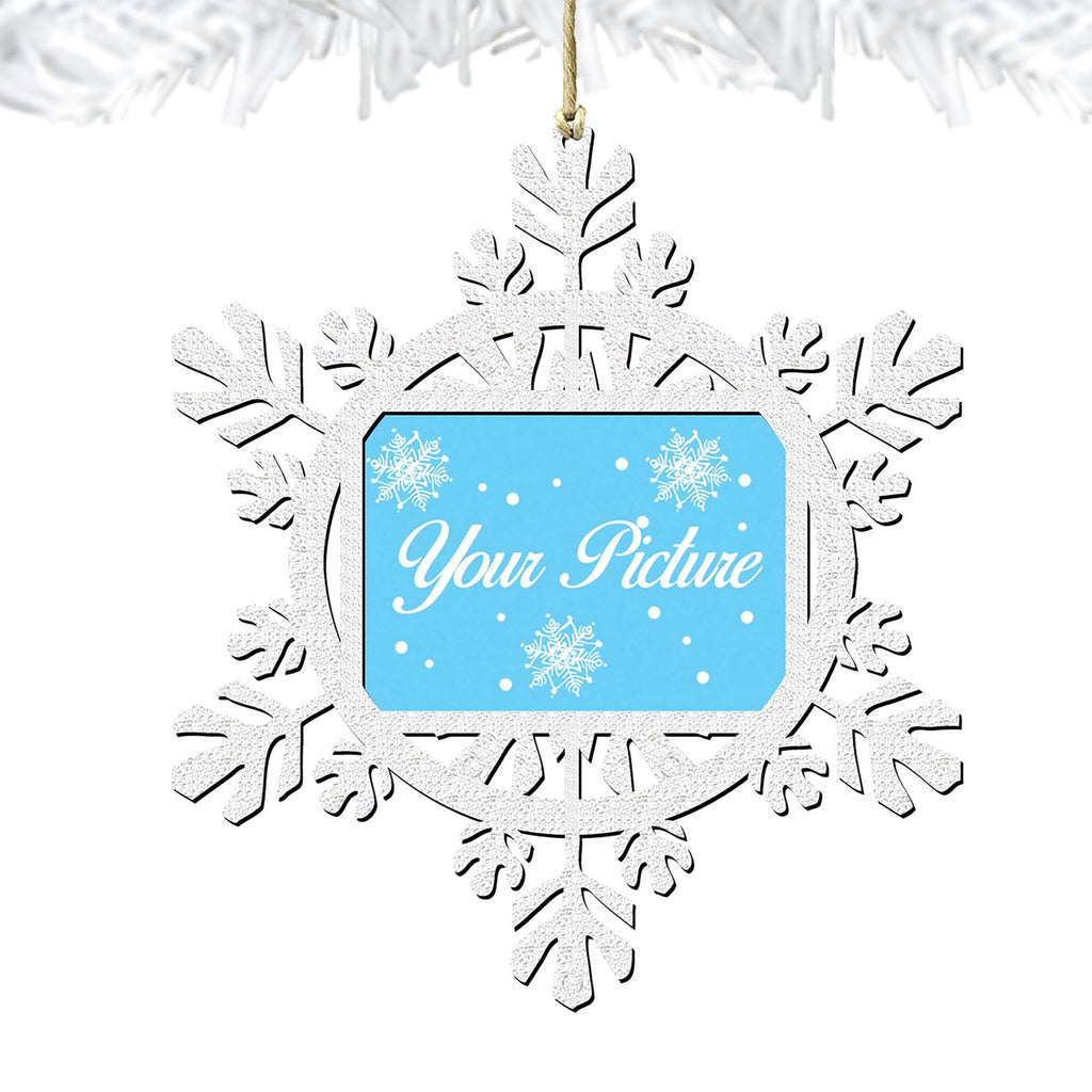 Snowflake Christmas Picture Frame Ornaments - Ornament for Photo - Christmas Decor - 8141151PF