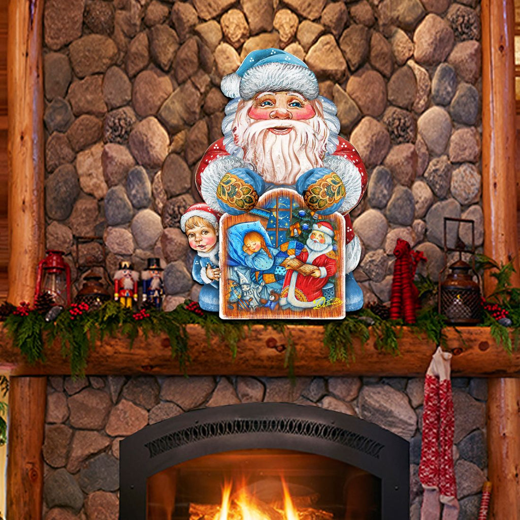 Christmas Night Christmas Door Decor by G. DeBrekht - Christmas Santa Snowman Decor - 8119173H
