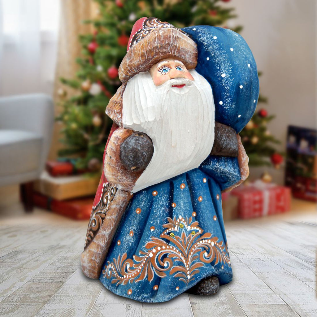 Up-Up and Away Santa Hand-Painted WOODCARVED Masterpiece by G. DeBrekht - Christmas Decor - 8215553