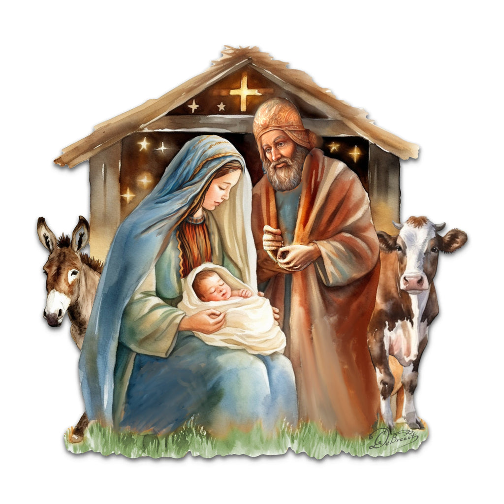 Born Under Bright Star Nativity Holiday Door Decor by G. Debrekht - Nativity Holiday Decor - 8611082H