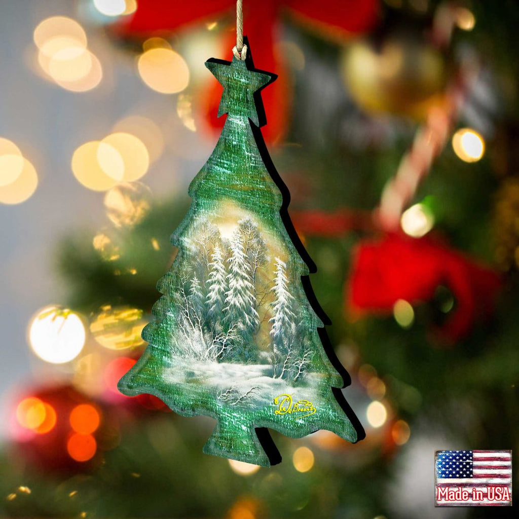 Woodsy Tree Wooden Ornaments by G. DeBrekht - Christmas Decor - 81988123