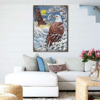 Eagle Art Wooden Wall Art by Nature Wonders - Nature Wildlife Decor  - 95219B
