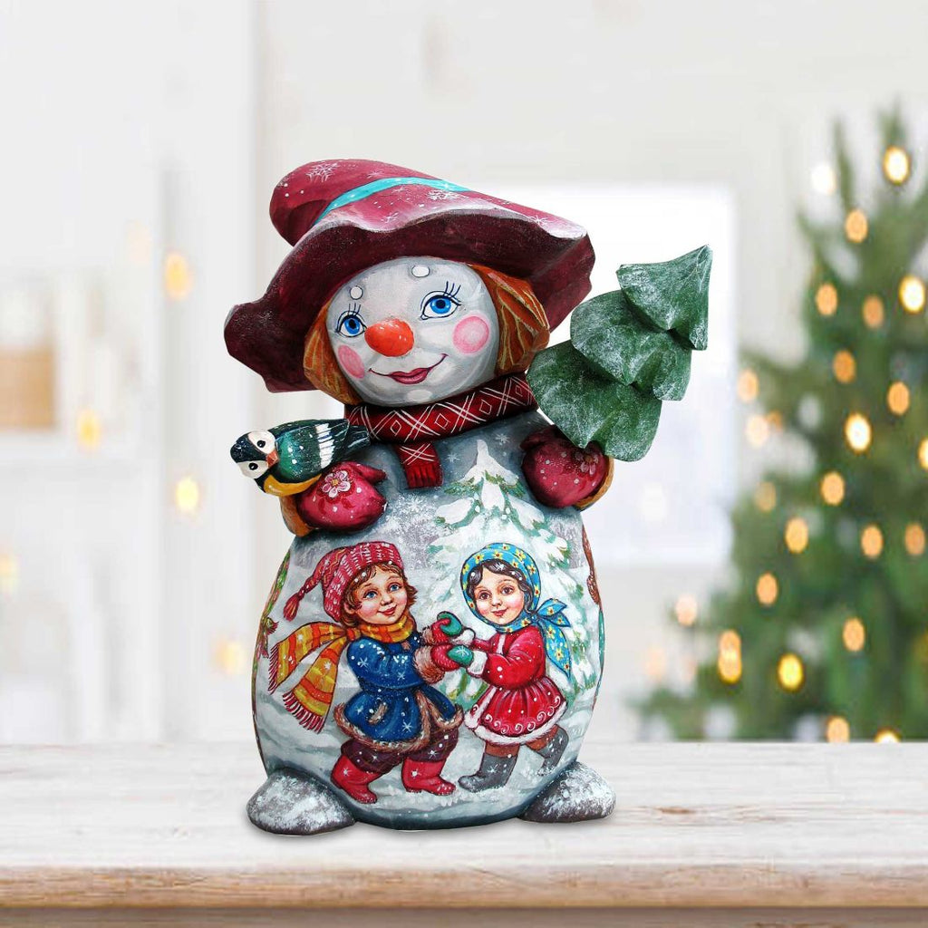 Kids fun Mrs. Showgirl Hand-Painted WOODCARVED Masterpiece by G. DeBrekht - Christmas Santa Snowman Decor - 2821587 *** PRE-ORDER - Handmade Just for You! ***