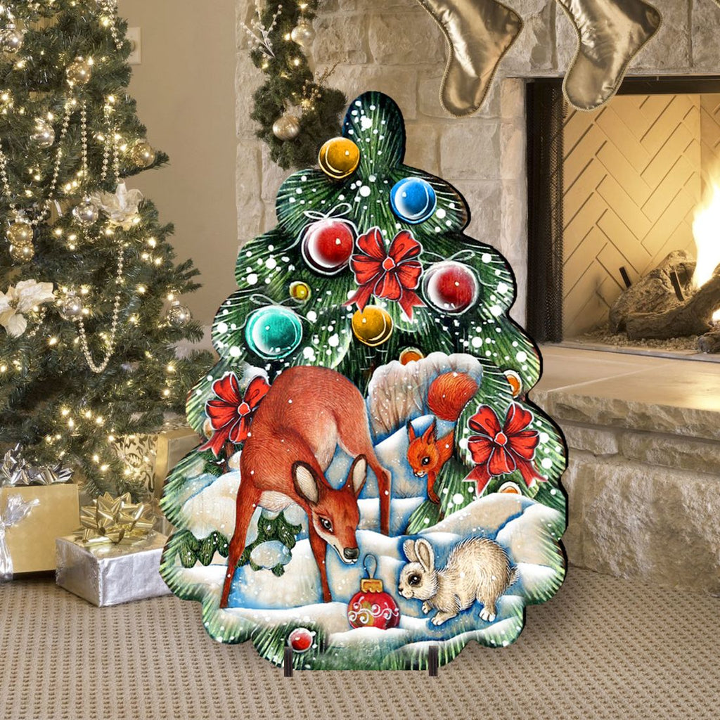 Forest Friend Tree Christmas Outdoor Decor by G. DeBrekht - Christmas Santa Snowman Decor - 8119182F