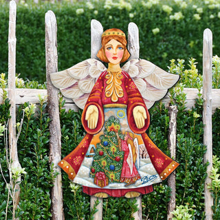 Christmas Tree Angel Nativity Door Decor by G. DeBrekht - Nativity Holiday Decor - 8154103H