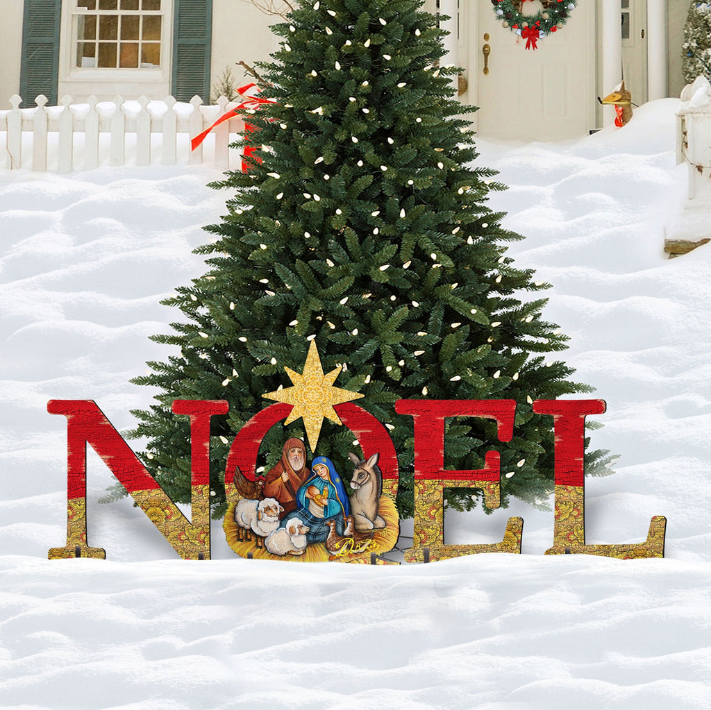 Noel Outdoor Nativity Set by G. DeBrekht - Nativity Holiday Decor - 8121458F-S4L