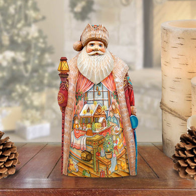 Family Christmas Night Hand-Painted WOODCARVED Masterpiece by G. DeBrekht - Christmas Decor - 210226SE